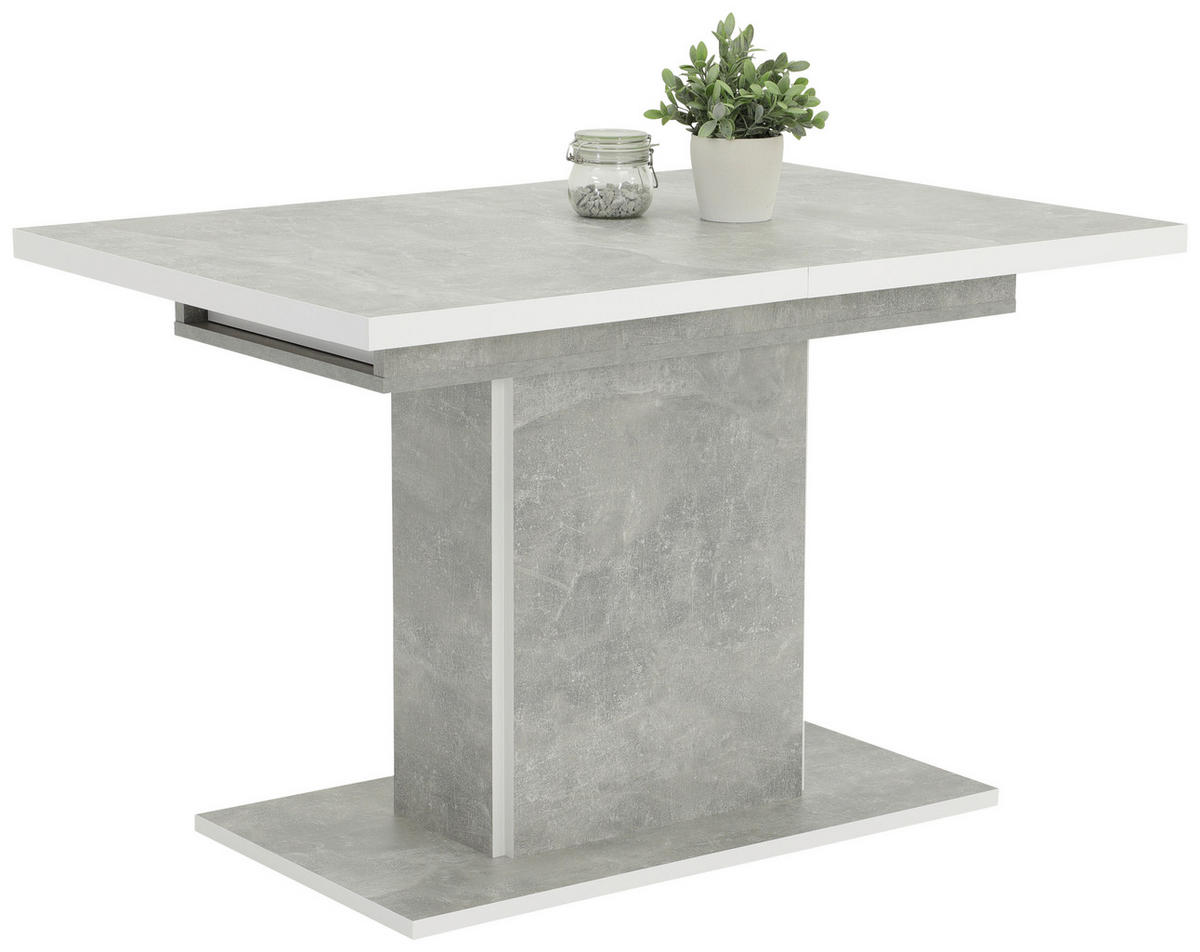 ESSTISCH Hellgrau rechteckig  ausziehbar  - Hellgrau, MODERN, Holzwerkstoff (120/80/76cm) - MID.YOU