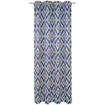 ÖSENSCHAL MANTIS blickdicht 140/245 cm   - Blau/Creme, Design, Textil (140/245cm) - Dieter Knoll