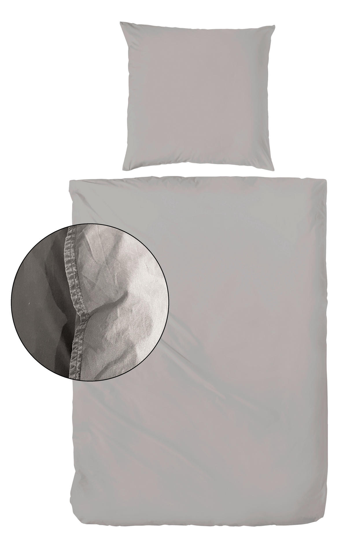 BETTWÄSCHE Renforcé 200/200 cm  - Grau, Basics, Textil (200/200cm)