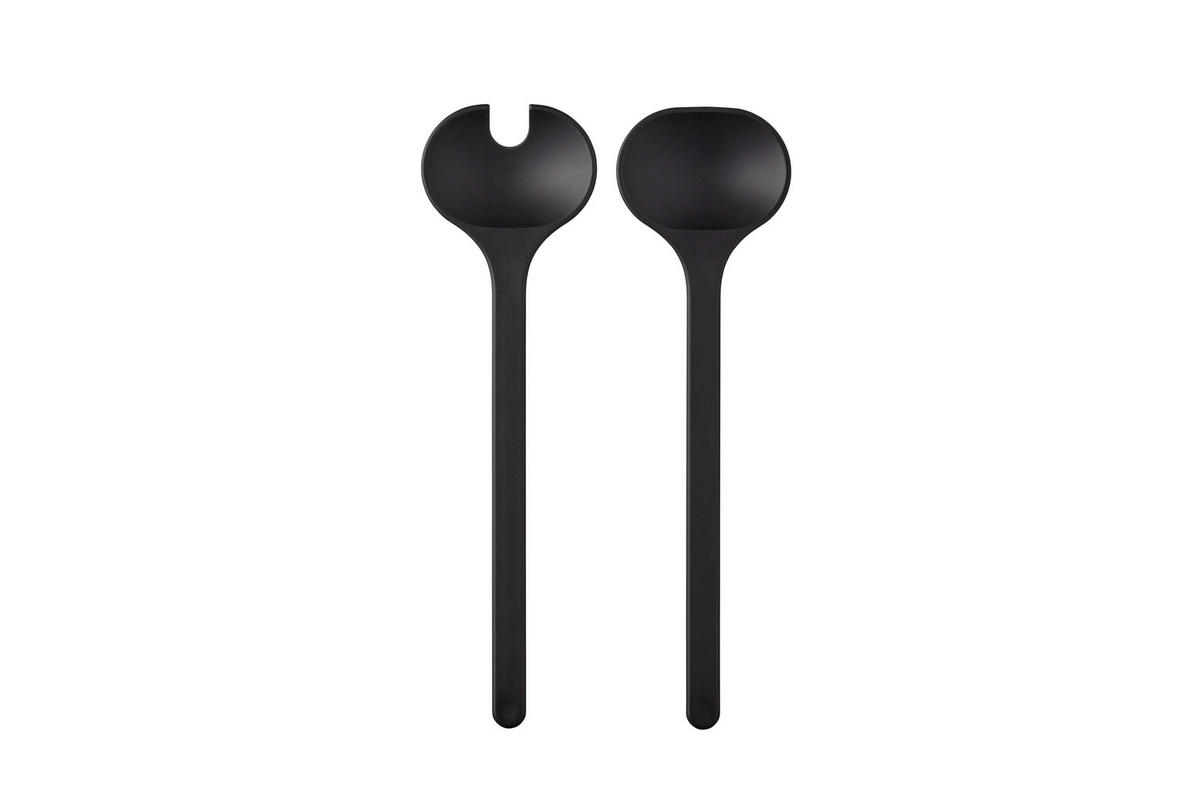 SALATBESTECK Silueta  - Schwarz, KONVENTIONELL, Kunststoff (28,5/7,9/2cm) - Mepal