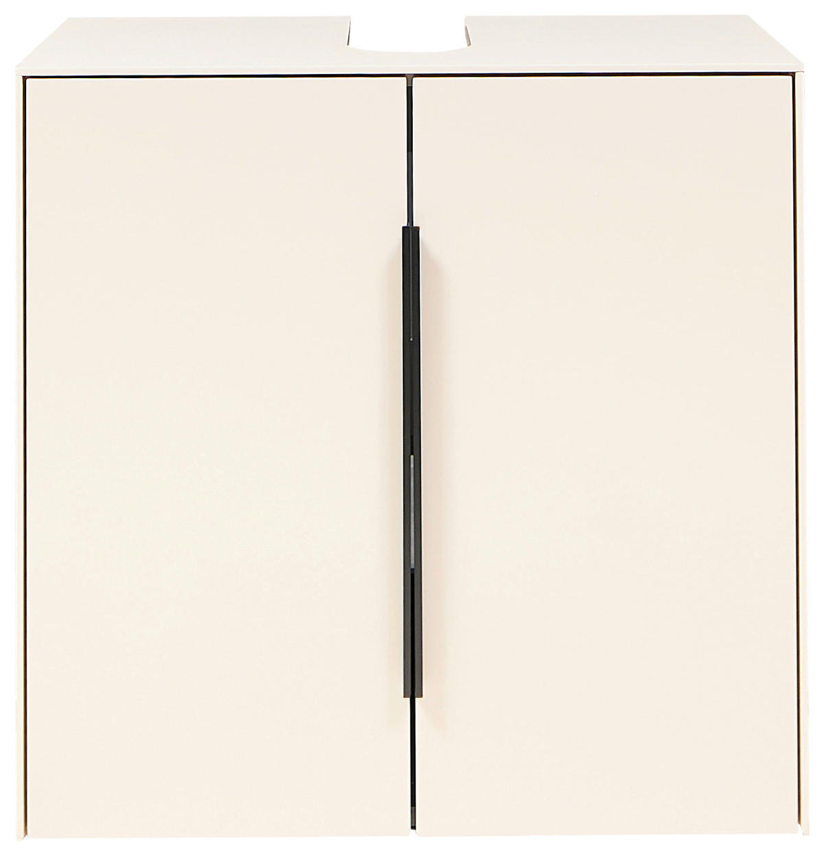 WASCHBECKENUNTERSCHRANK 60/60/33 cm  - Kaschmir/Schwarz, Design, Holzwerkstoff/Kunststoff (60/60/33cm) - home24