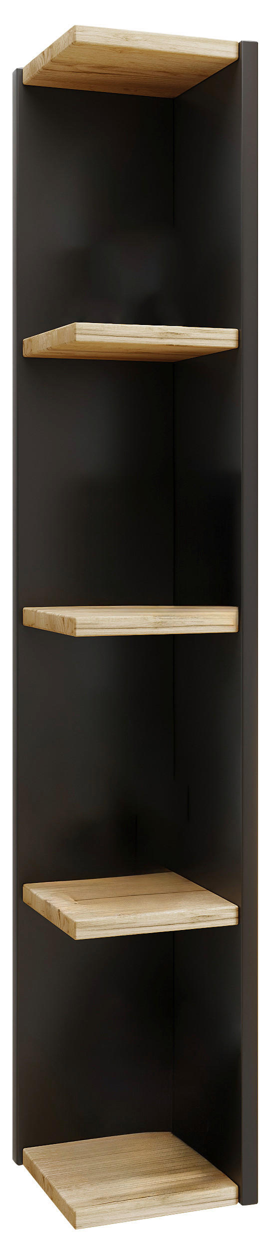 Eckregal Honsa Anthrazit/eiche Dekor  B: 15cm