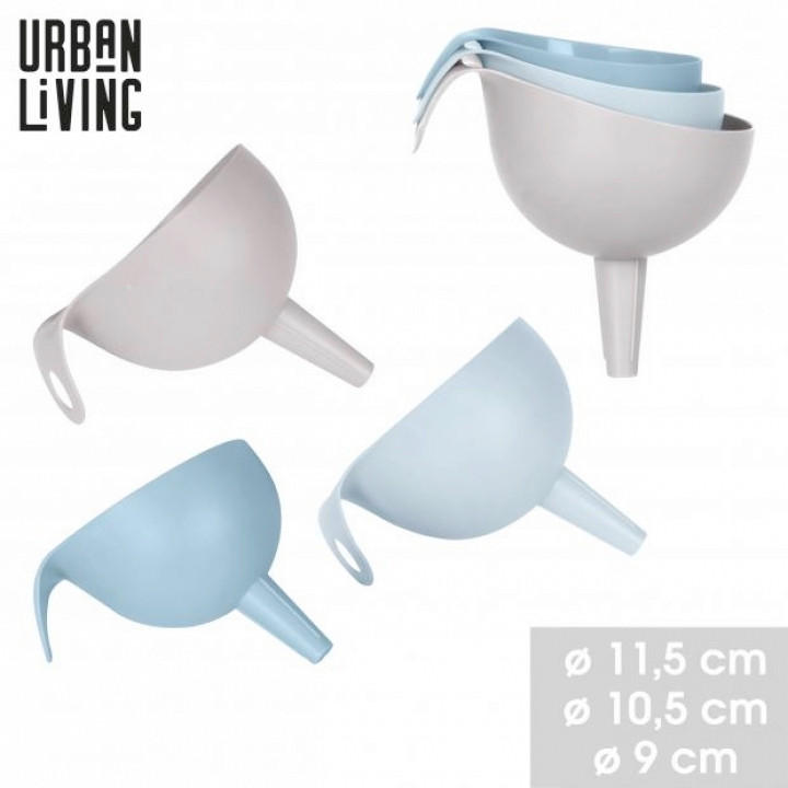 SET LIJEVAKA  - siva/tamno plava, Basics, plastika (16/12/15cm)