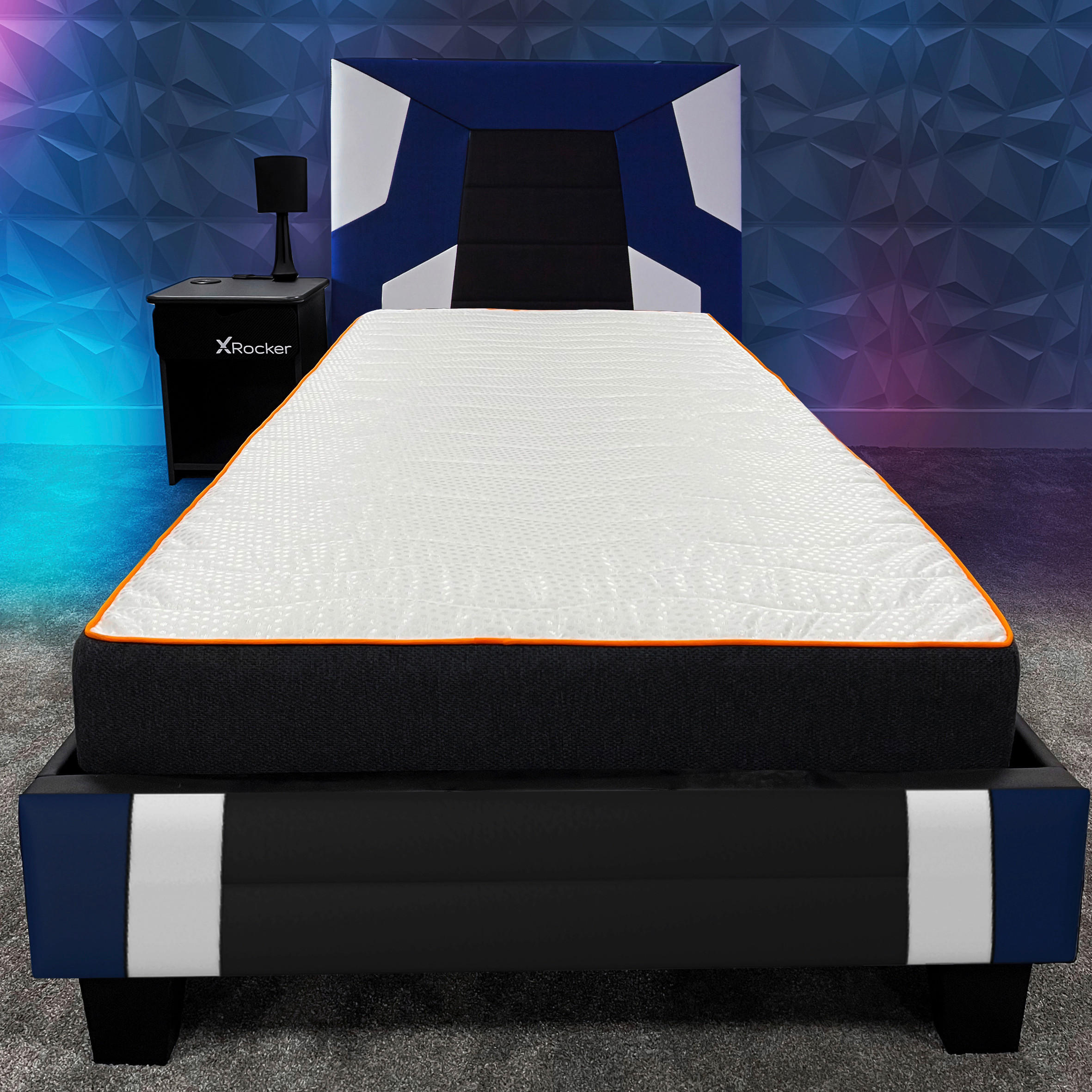 MATRAC, 90/190 cm - sivá/biela, Modern, textil (90/190cm) - X Rocker