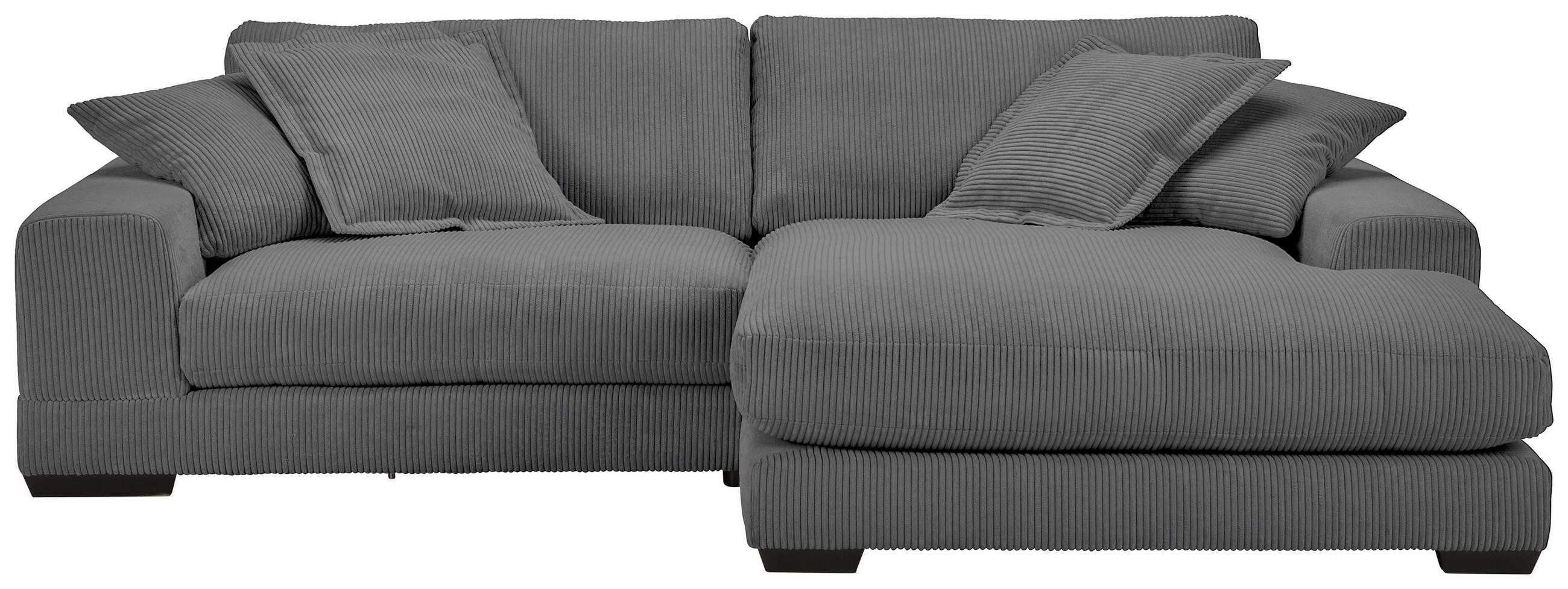 HÖRNSOFFA i manchester antracit  - svart/antracit, Romantik / Lanthus, trä/textil (280/190cm) - MID.YOU