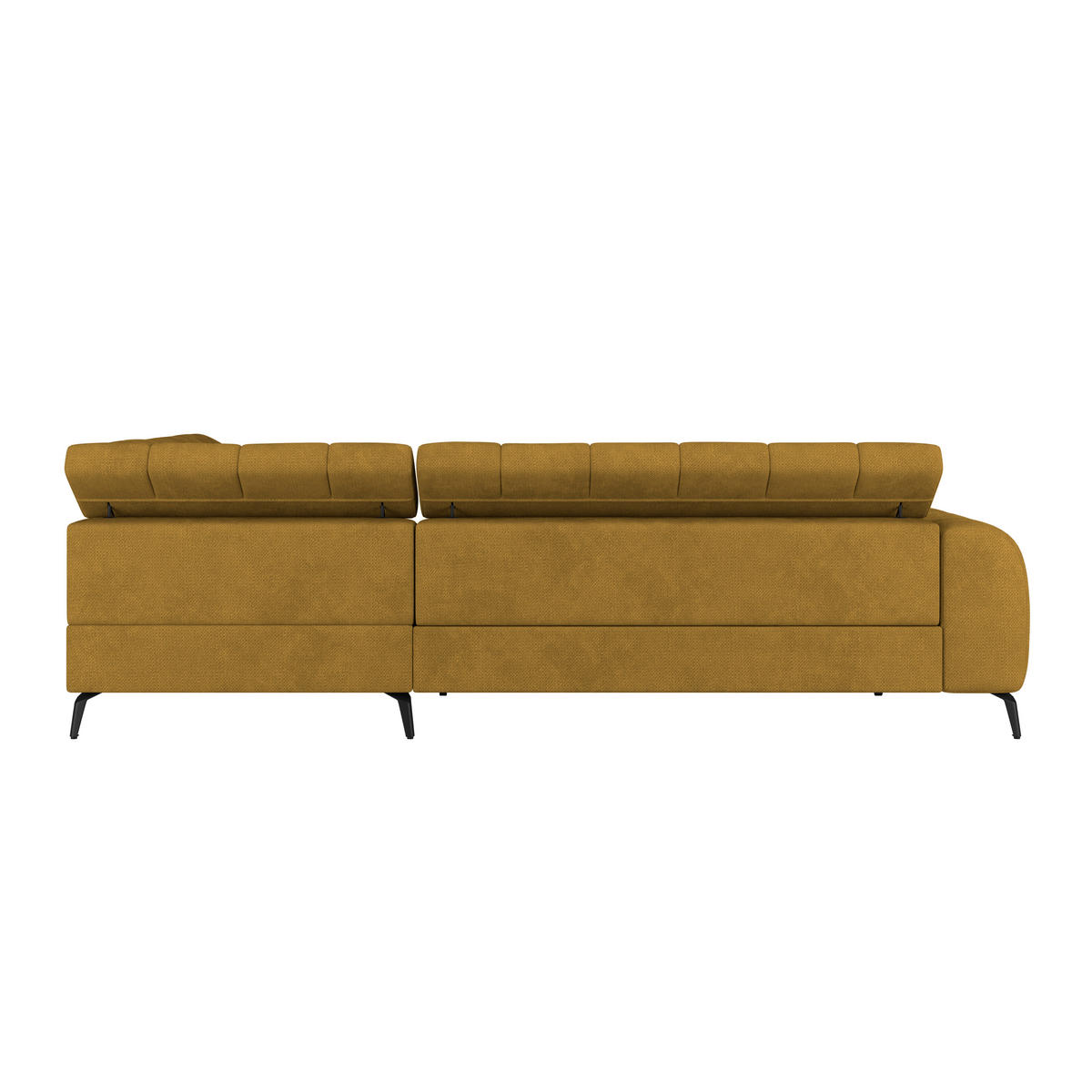 ECKSOFA in Terracotta  - Terracotta/Schwarz, Trend, Kunststoff/Textil (261/203cm) - Livetastic
