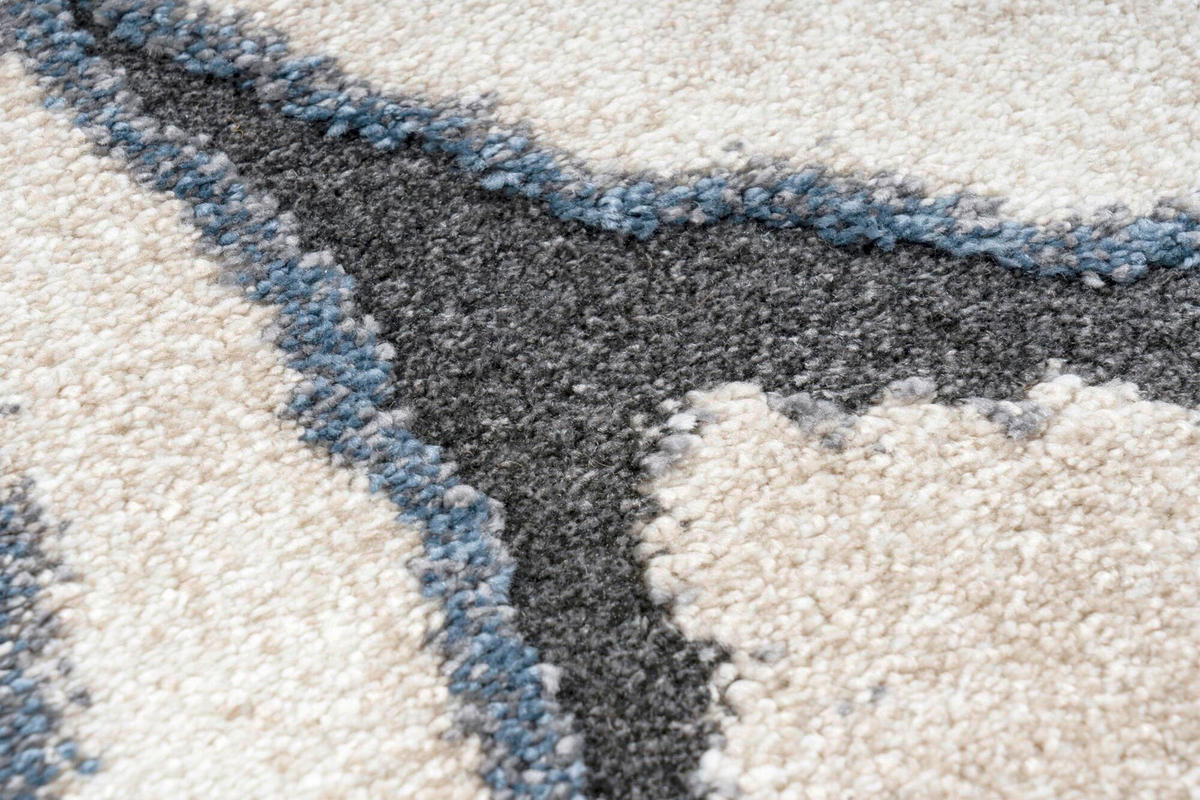 FLACHWEBETEPPICH 60/110 cm Blau rechteckig  - Blau, Basics, Textil (60/110cm) - Kayoom