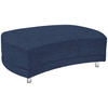 HOCKER in Textil Dunkelblau  - Silberfarben/Dunkelblau, Design, Kunststoff/Textil (142/46/100cm) - Carryhome