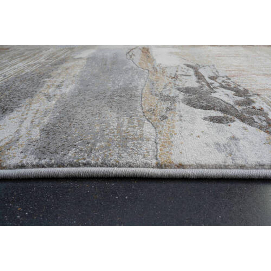 Thumbnail - Novel Webteppich Argentum, Braun, Creme, Grau, Textil, Abstraktes, rechteckig, 120x170 cm, Oeko-Tex® Standard 100, für F...