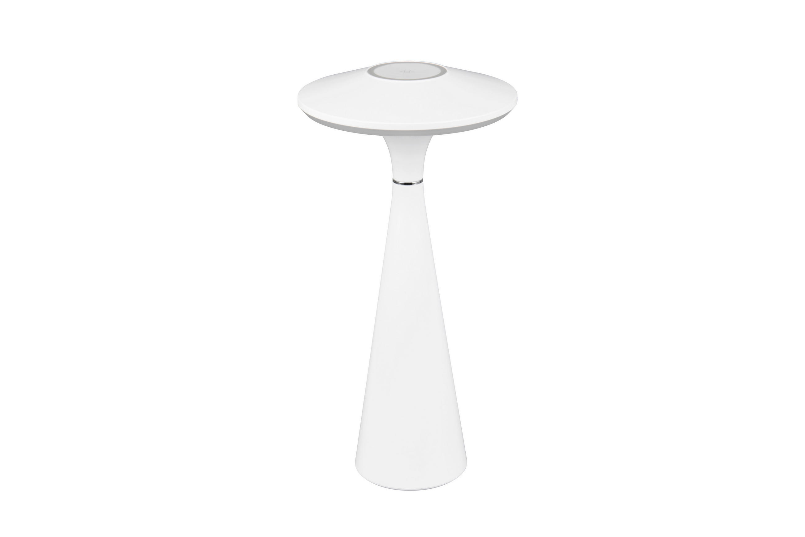 AKKU-TISCHLEUCHTE - Weiss, Design, Kunststoff (14/28,5cm)