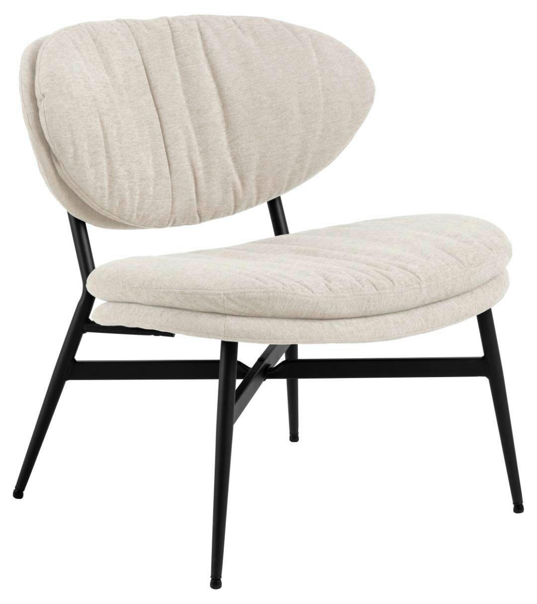 FÅTÖLJ i metall, textil beige  - beige, Design, metall/textil (70/73/76cm) - Best Price