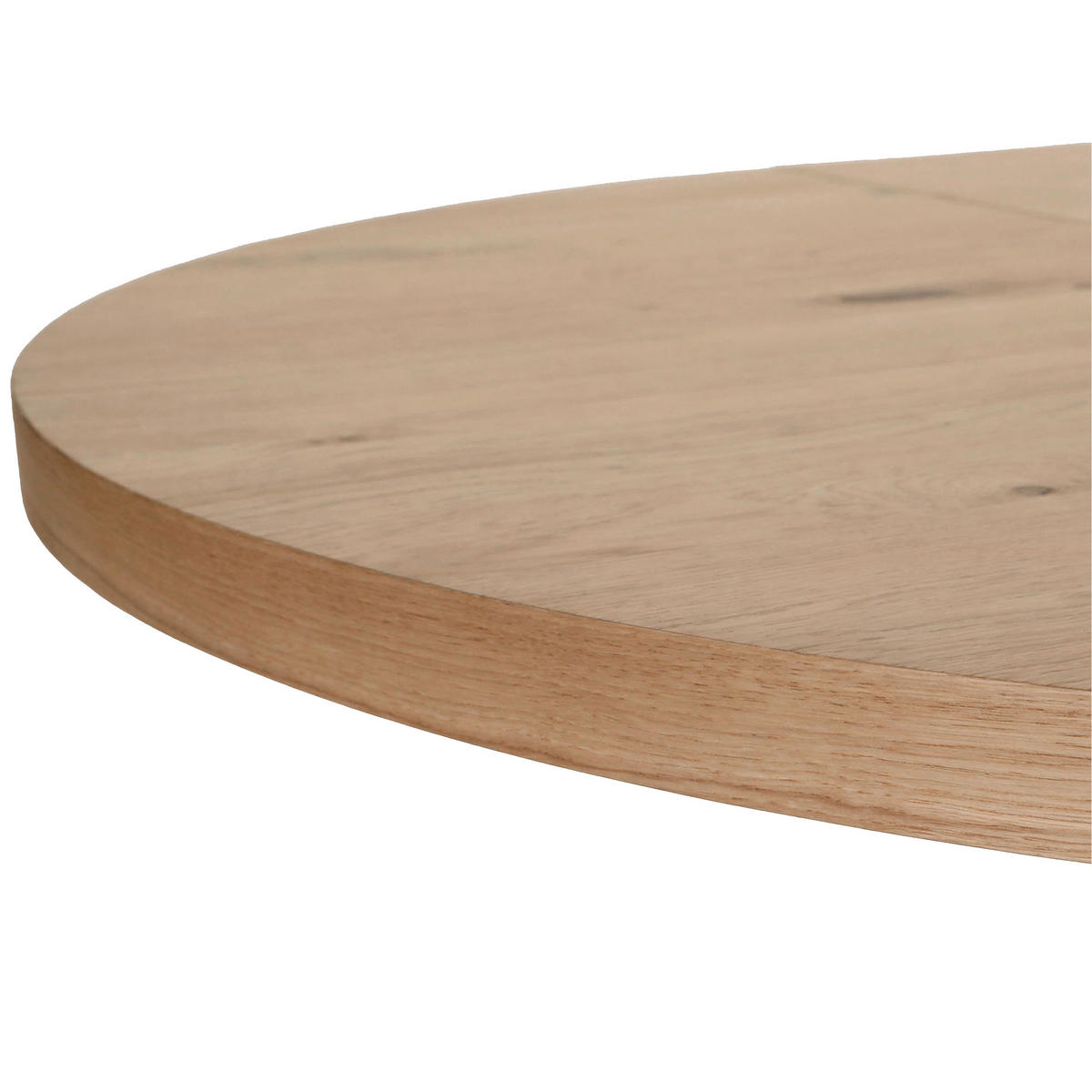 ESSTISCH 120-160/120/77 cm Echtholz  Holz ausziehbar rund Schwarz, Eichefarben  - Eichefarben/Schwarz, KONVENTIONELL, Holz/Metall (120-160/120/77cm) - Milino
