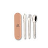 KINDERBESTECK 3-teilig  - Pink, Basics, Kunststoff/Metall (17,3/1,9/4,8cm)