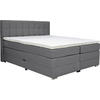 BOXSPRINGBETT 180/200 cm  in Grau  - Alufarben/Grau, KONVENTIONELL, Kunststoff/Textil (180/200cm) - Carryhome