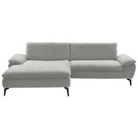 ECKSOFA in Webstoff Hellgrau  - Hellgrau/Schwarz, Design, Textil/Metall (197/295cm) - Valdera