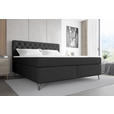 BOXSPRINGBETT 180/200 cm  in Anthrazit  - Anthrazit/Schwarz, KONVENTIONELL, Textil/Metall (180/200cm) - Carryhome