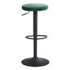 BAROVÁ STOLIČKA, zelená - čierna/zelená, Modern, kov/textil (40/79/40cm) - MID.YOU