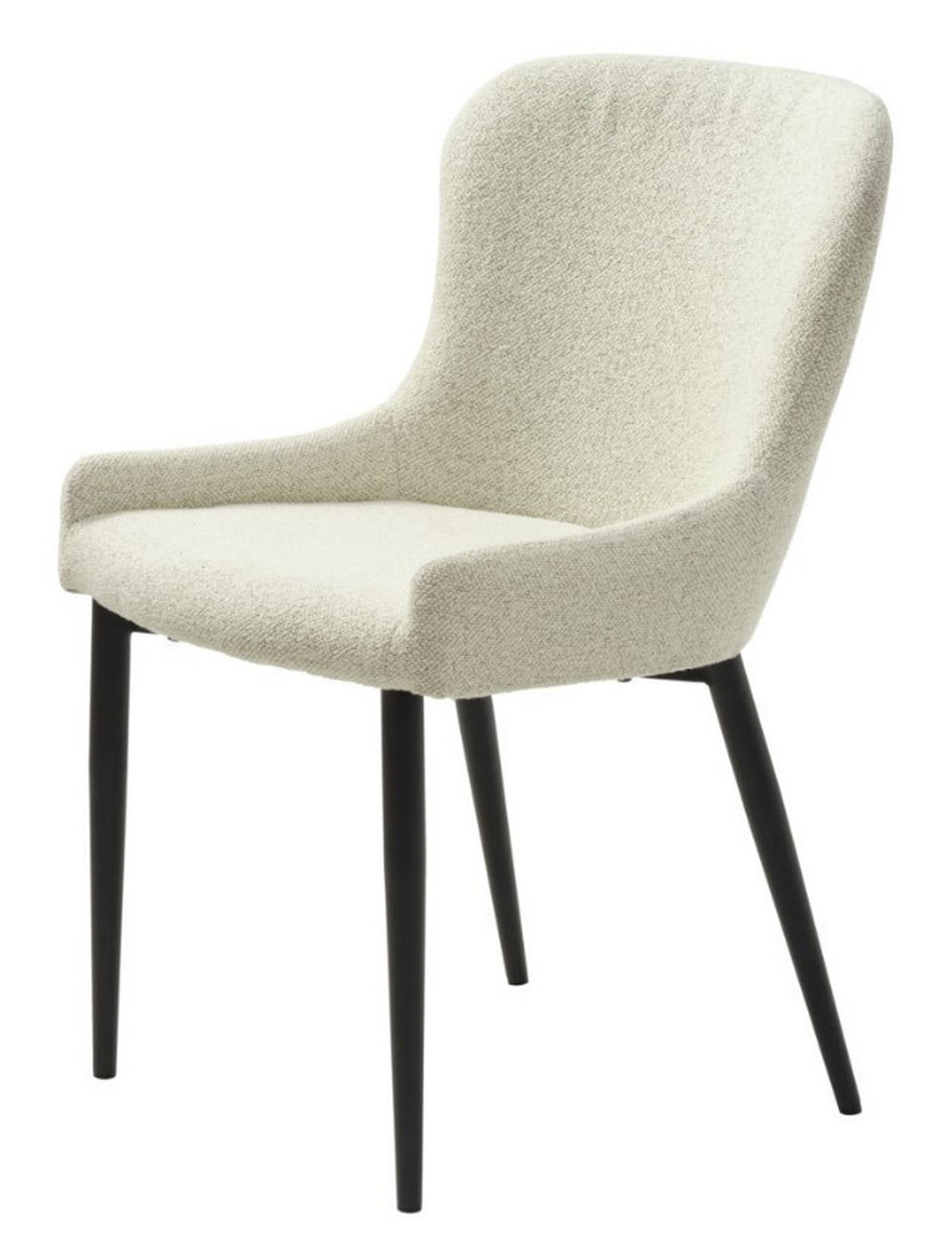 STOL MED ARMSTÖD bouclé  - vit/svart, Design, metall/textil (52/82/60cm) - Best Price