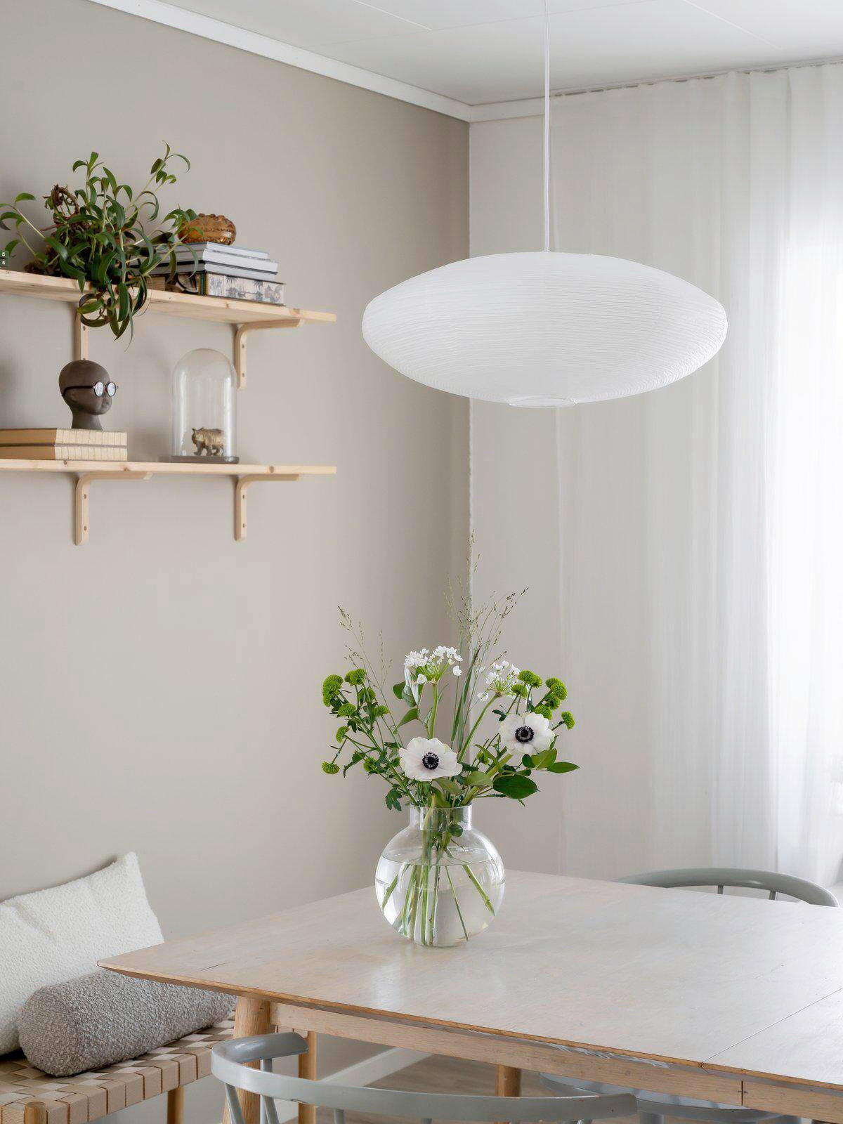 LEUCHTENSCHIRM PR Home Yuni   - Weiß, Natur, Papier (58cm)