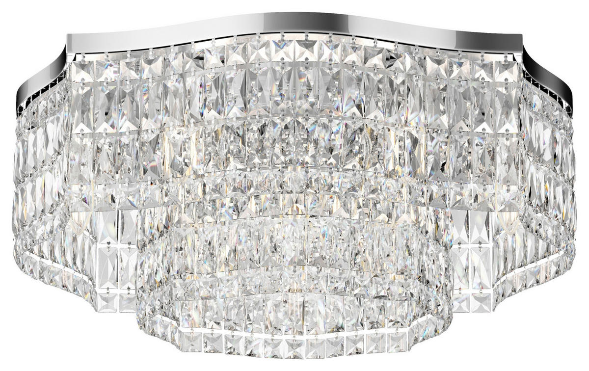 DECKENLEUCHTE 60/25/60 cm   - Chromfarben, Basics, Glas/Metall (60/25/60cm) - MAYTONI