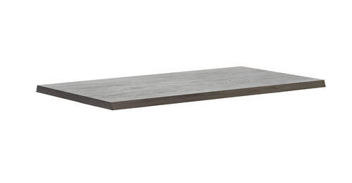 TISCHPLATTE - Trapez Kante 190/100/6 cm Eiche massiv Holz Grau, Eichefarben  - Eichefarben/Grau, Design, Holz (190/100/6cm) - Waldwelt
