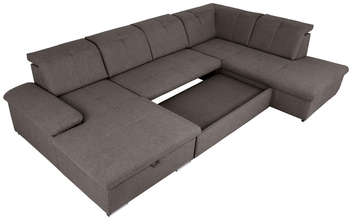 WOHNLANDSCHAFT Grau  - Grau, Design, Textil/Metall (173/328/215cm) - MID.YOU