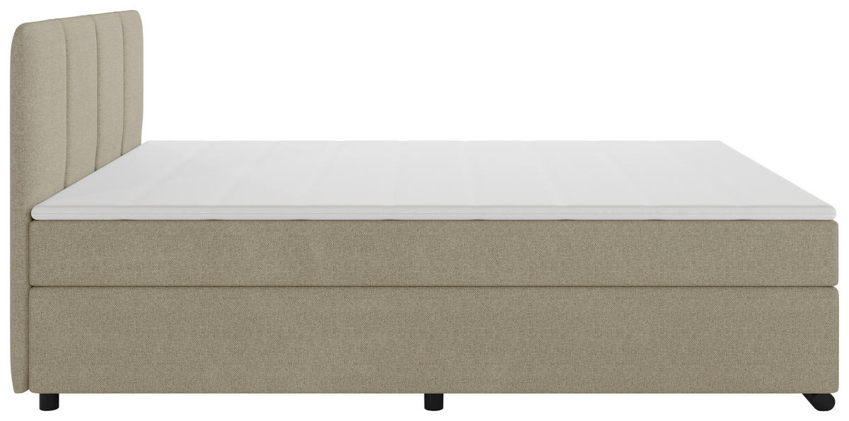 BOXSPRINGBETT 120/200 cm  in Beige  - Beige/Schwarz, MODERN, Karton/Holz (120/200cm) - MID.YOU