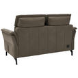 2-SITZER-SOFA in Leder Graubraun  - Graubraun/Schwarz, KONVENTIONELL, Leder/Metall (178/103/95cm) - Dieter Knoll