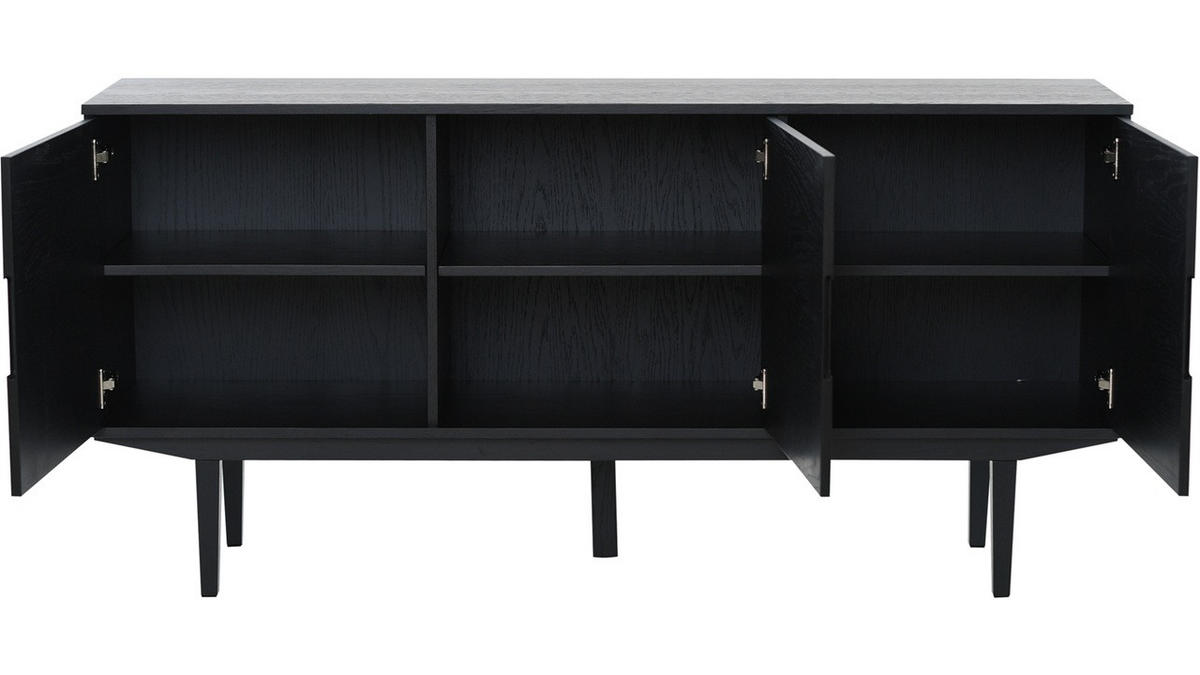 SIDEBOARD  155/75/41 cm  - svart, Design, trämaterial/trä (155/75/41cm) - Best Price