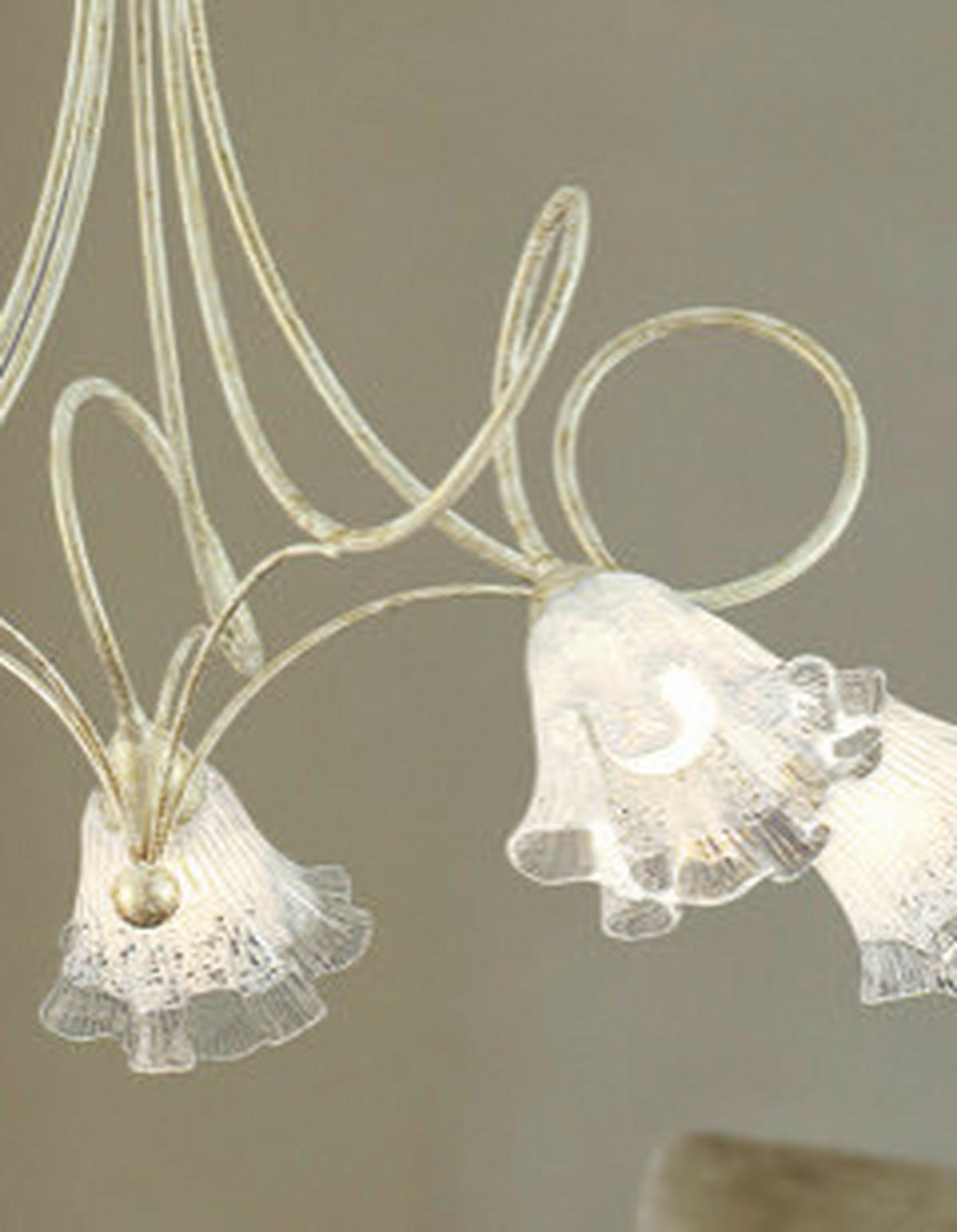 HÄNGELEUCHTE 75/113 cm  - Creme/Weiß, MODERN, Glas/Metall (75/113cm)