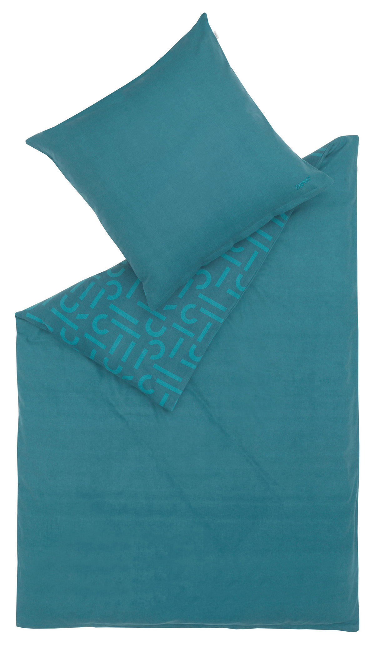 WENDEBETTWÄSCHE E-Scatter Big Flanell 135/200 cm  - Petrol, Basics, Textil (135/200cm) - Esprit