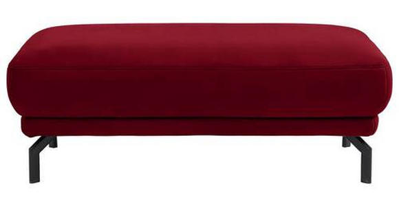 HOCKER in Textil Rot - Rot/Schwarz, Design, Textil/Metall (127/46/72cm) - Dieter Knoll