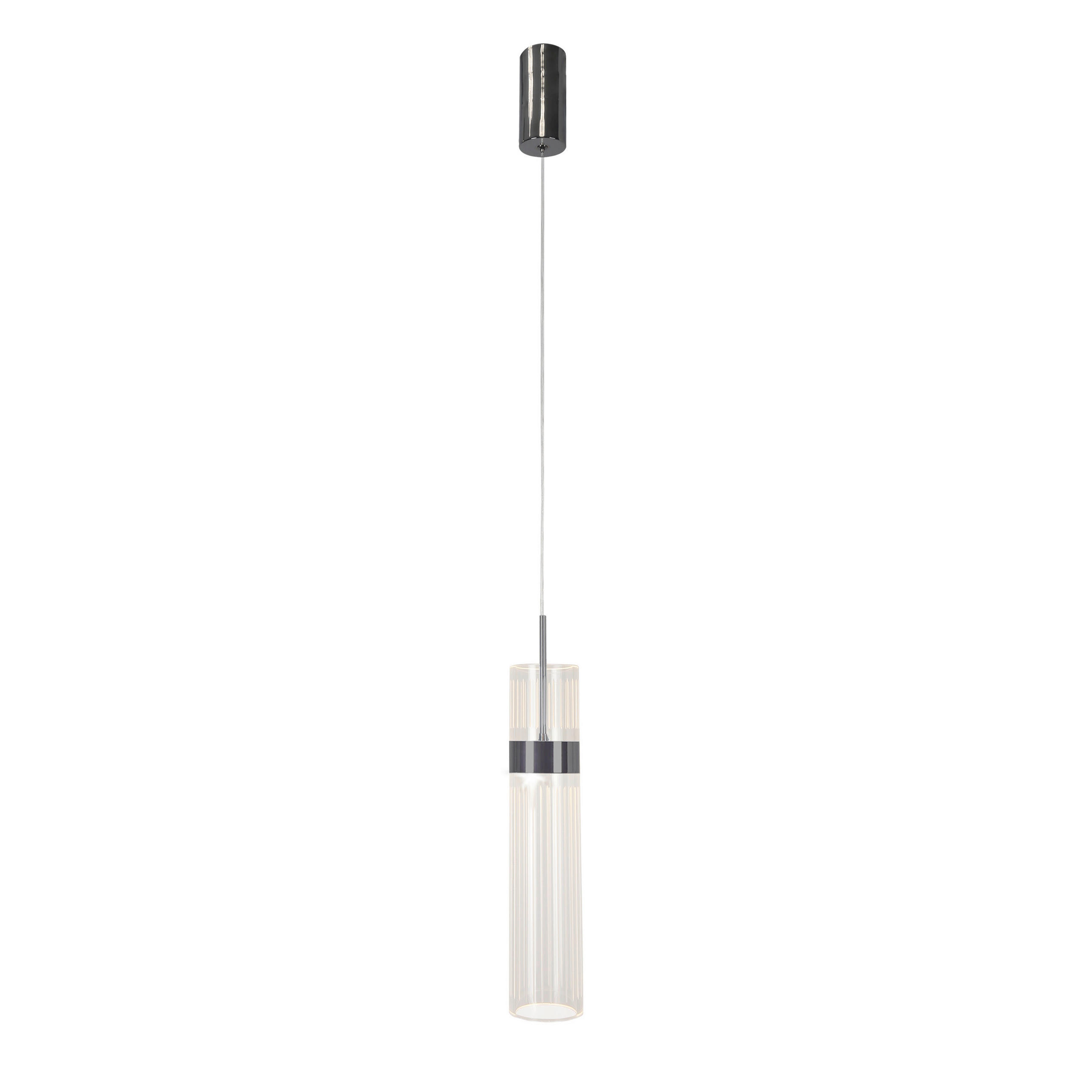 LED-HÄNGELEUCHTE Ambiente 120/6/6 cm  - Graphitfarben, KONVENTIONELL, Kunststoff (120/6/6cm)
