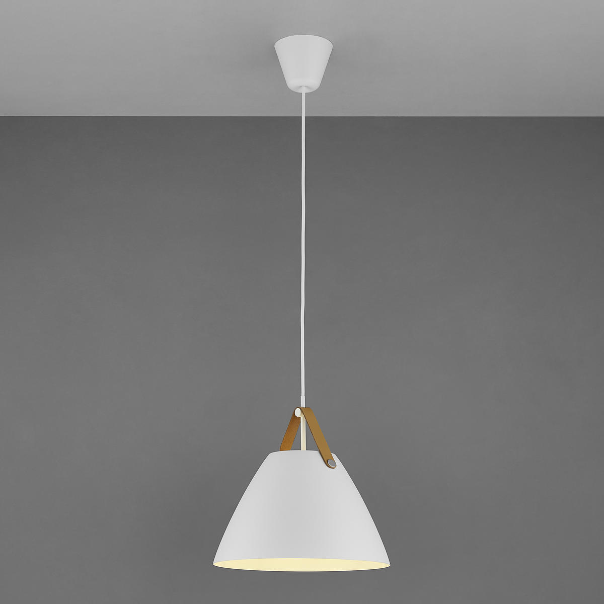 HÄNGELEUCHTE STRAP 36/37 cm   - Weiß, Design, Metall (36/37cm) - Nordlux