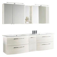 BADEZIMMER  in 188 cm  - Eichefarben, KONVENTIONELL, Holzwerkstoff/Stein (188cm) - Sadena