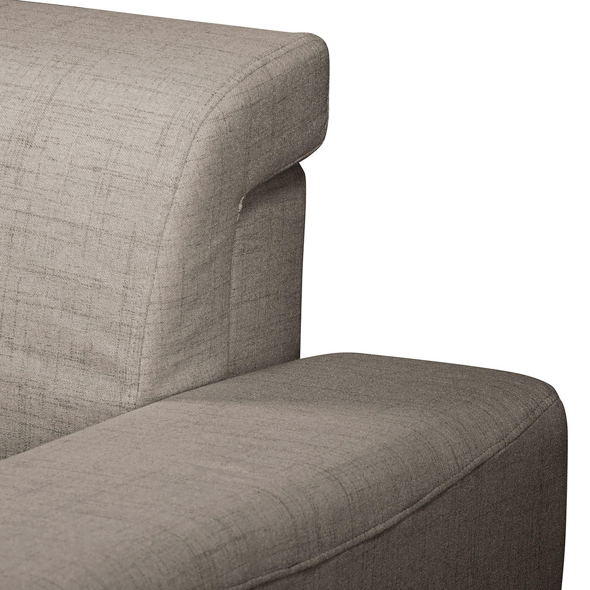 ECKSOFA Bella Graphitfarben Textilgeflecht  - Wengefarben/Graphitfarben, Design, Holz/Textil (257/174cm) - Livetastic