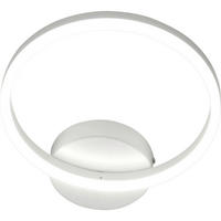 LED-WANDLEUCHTE Giotto 30/6,5 cm   - Weiß, Design, Kunststoff/Metall (30/6,5cm) - Fabas Luce