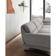 ECKSOFA Sandfarben Flachgewebe  - Sandfarben/Schwarz, Design, Textil/Metall (279-327/176-217cm) - Dieter Knoll