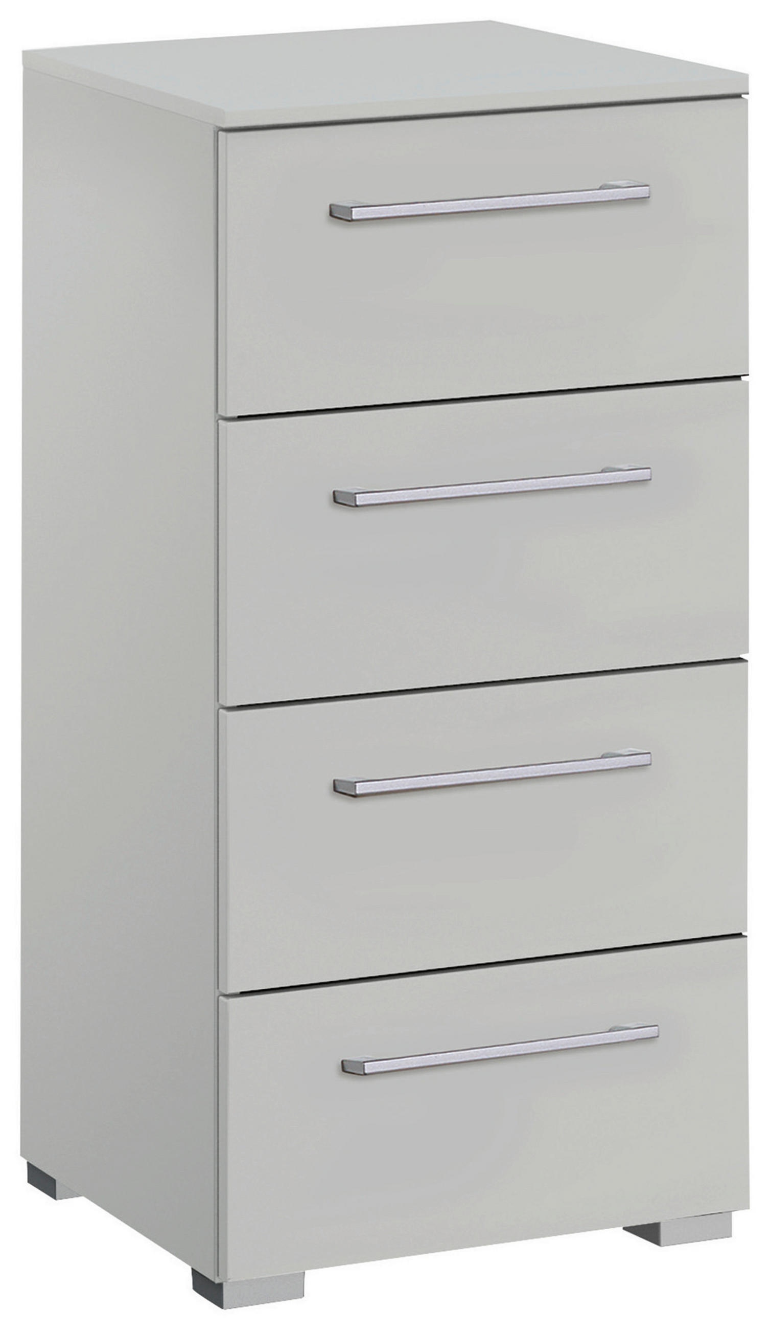 KOMMODE 40/81/42 cm Hellgrau  - Silberfarben/Hellgrau, Design, Holzwerkstoff/Kunststoff (40/81/42cm) - Novel