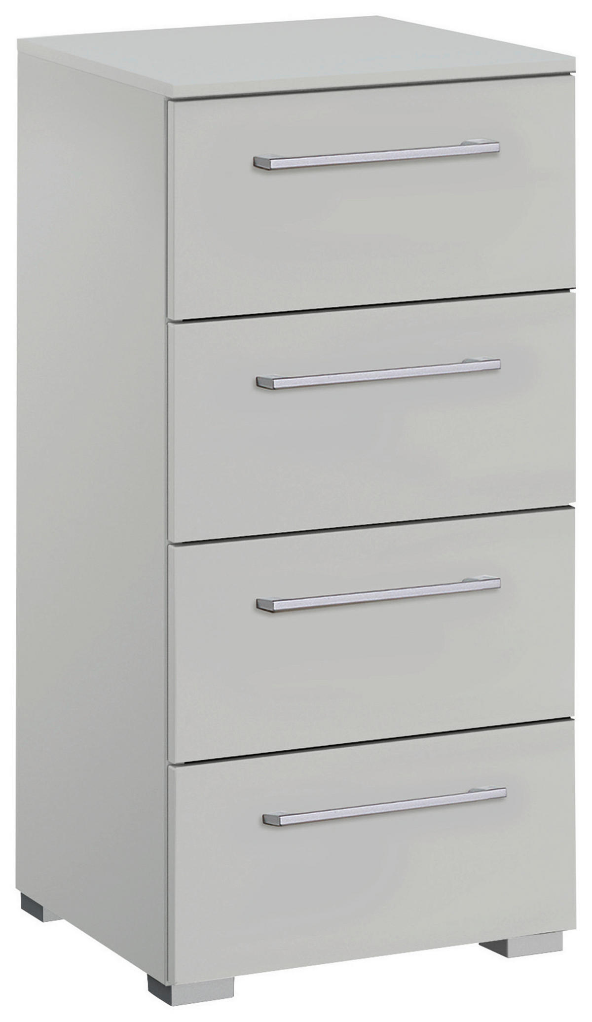 KOMMODE  in 40/81/42 cm  - Silberfarben/Hellgrau, Design, Holzwerkstoff/Kunststoff (40/81/42cm) - Novel