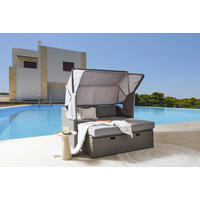 GARTENMUSCHEL 146/74/144 cm  - Grau, MODERN, Kunststoff/Textil (146/74/144cm) - Ambia Garden