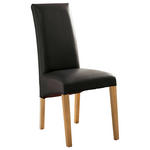 STUHL  in Lederlook Textil  - Eichefarben/Schwarz, KONVENTIONELL, Holz/Textil (47/102/57cm) - Carryhome
