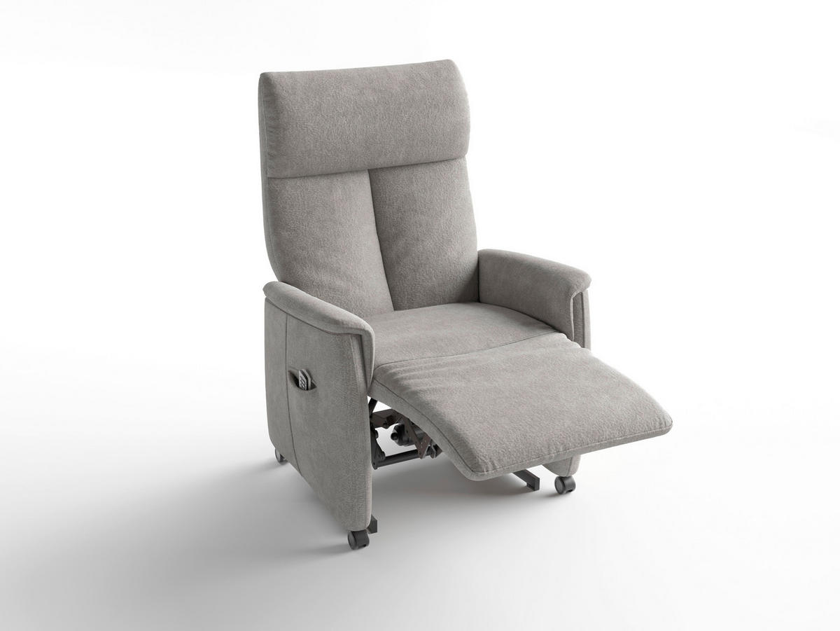 RELAXSESSEL in Textil Grau  - Schwarz/Grau, Basics, Kunststoff/Textil (76/112/84cm) - Sit & More