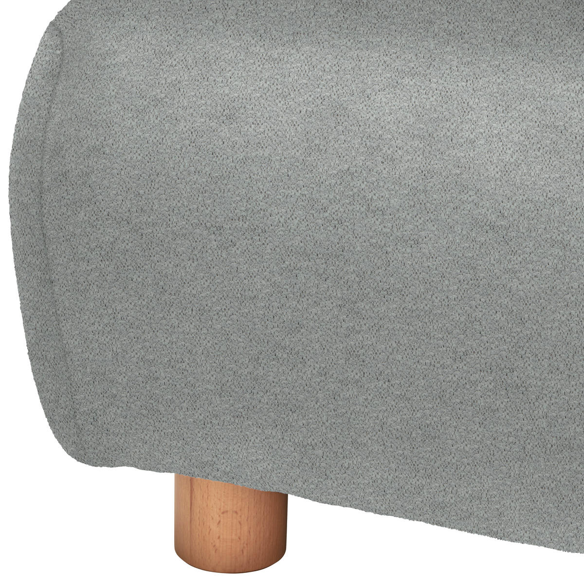 HÖRNSOFFA i velour ljusgrå  - ljusgrå, Natur, trä/textil (150/329cm) - Livetastic