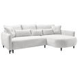 ECKSOFA Creme Chenille  - Creme/Schwarz, MODERN, Textil/Metall (285/200cm) - Carryhome