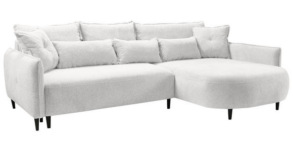 ECKSOFA Creme Chenille  - Creme/Schwarz, MODERN, Textil/Metall (285/200cm) - Carryhome