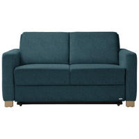SCHLAFSOFA in Petrol  - Petrol/Naturfarben, KONVENTIONELL, Holz/Textil (160/86/92cm) - Sedda