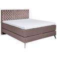 BOXSPRINGBETT 160/200 cm  in Altrosa  - Graphitfarben/Altrosa, Design, Textil/Metall (160/200cm) - Xora