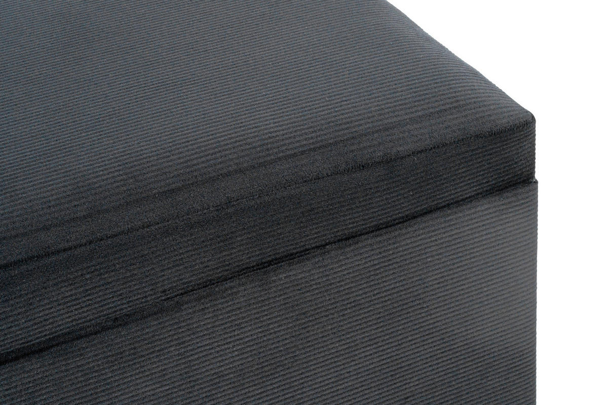 KLOP S SKRINJO   - črna, Design, tekstil/leseni material (58/42/39cm) - MID.YOU