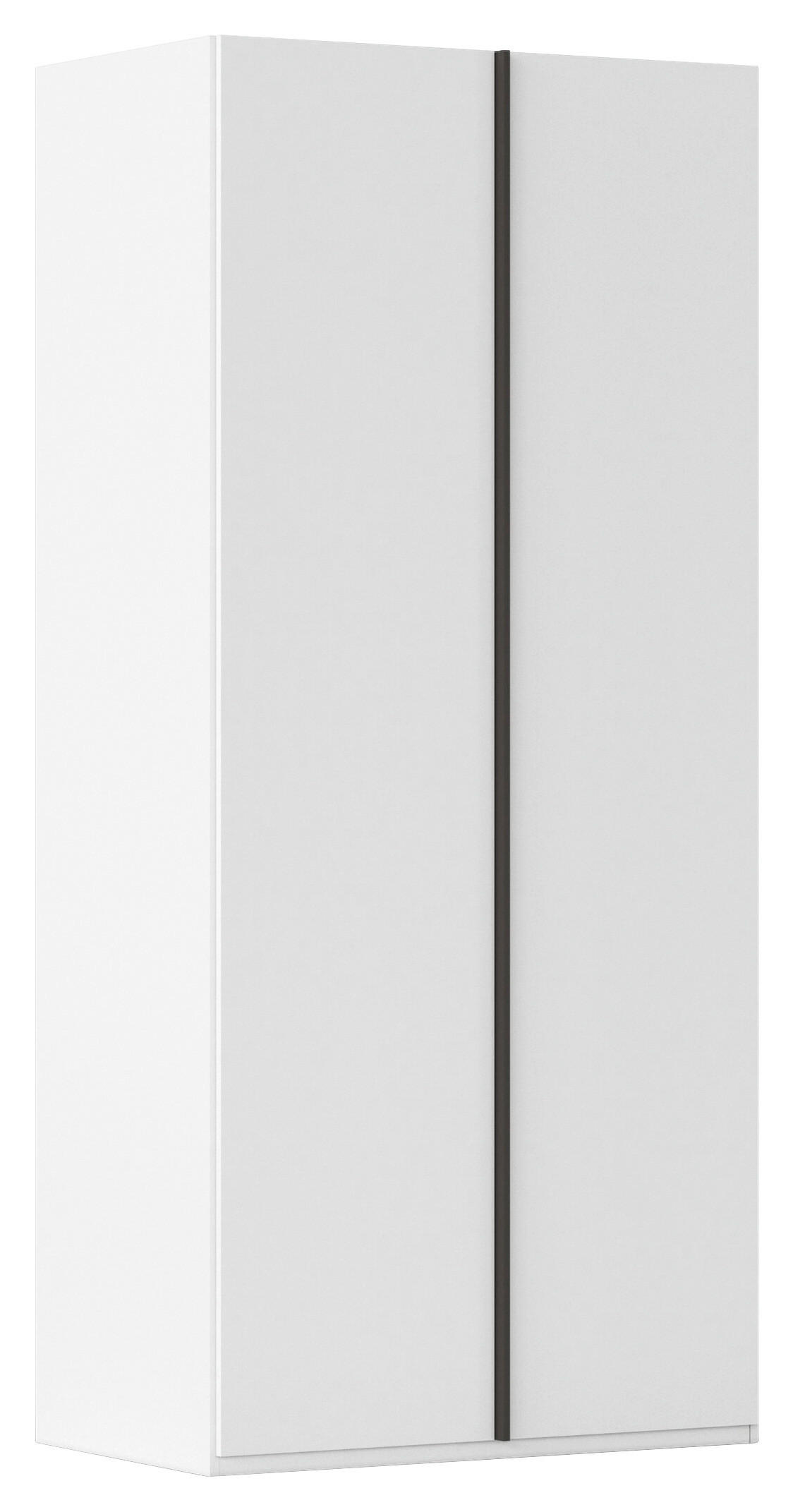 DREHTÜRENSCHRANK 101/235/61 cm,  in Weiß, 2-türig  - Graphitfarben/Weiß, Basics, Holzwerkstoff/Metall (101/235/61cm) - Novel